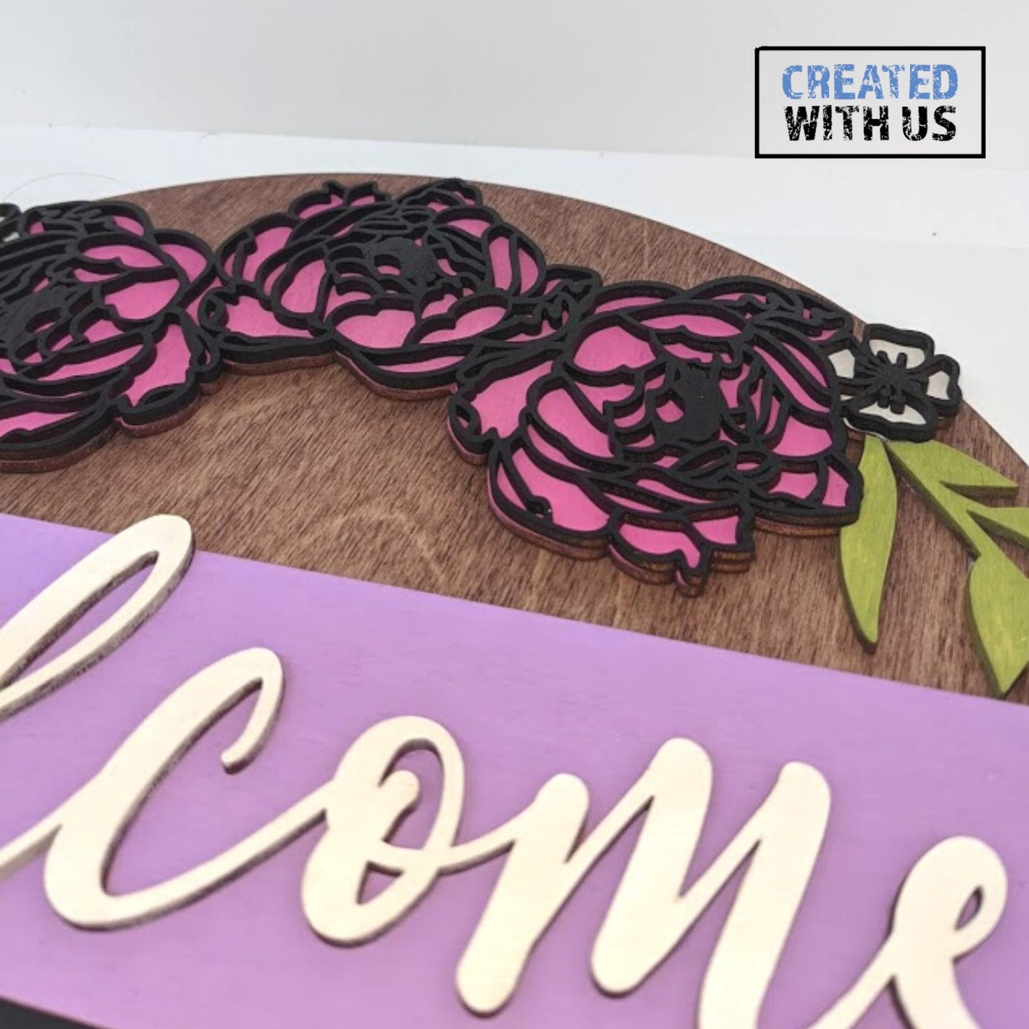 3D Welcome Sign - Roses