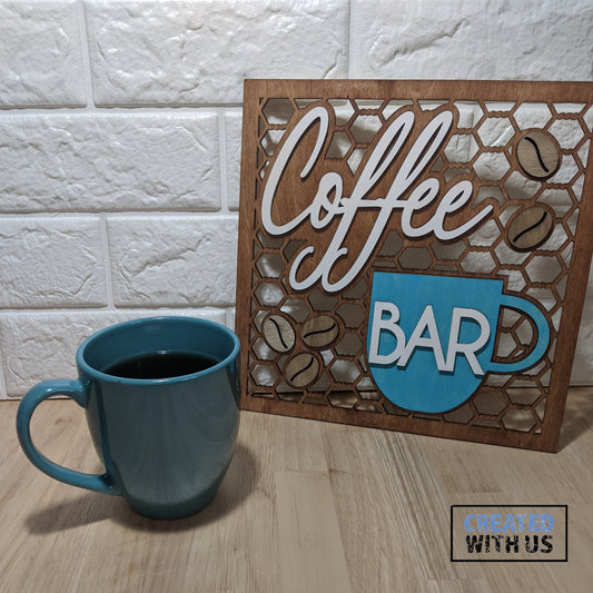 Coffee Bar sign for kitchen