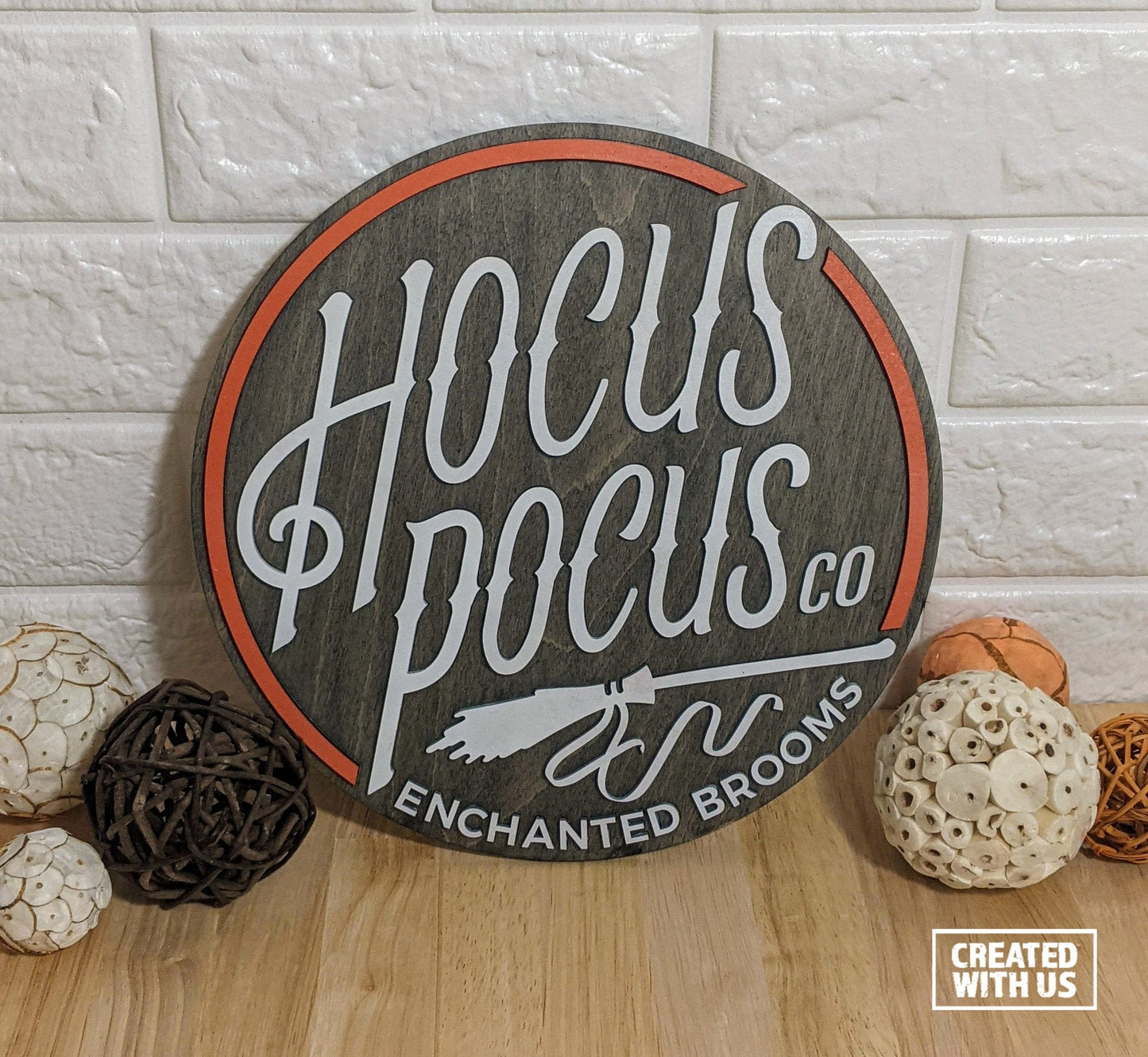 Hocus Pocus Halloween Round Sign.